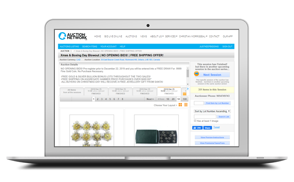 Custom branded bidding Platform